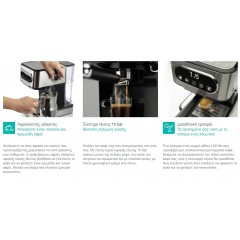 Gorenje ESCM15DBK Μηχανή Espresso 1100W Πίεσης 15bar Ασημί Gorenje ESCM15DBK Μηχανή Espresso 1100W Πίεσης 15bar Ασημί